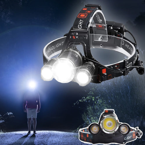Professional LED Headlamp (5000 Lumens) - Multifunctional and Rechargeable | Bowlift
