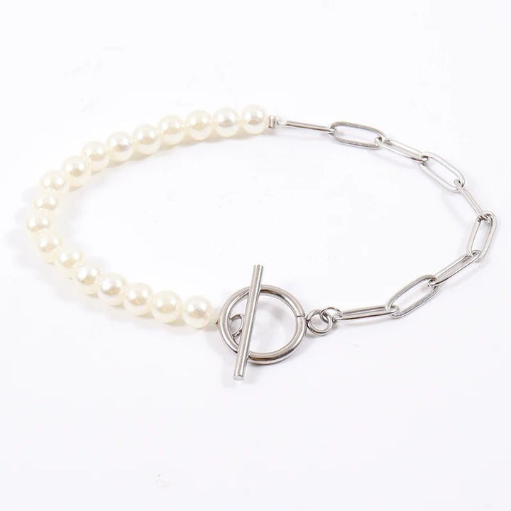 BowLift | Paperclip Chain Pearl Blended Bracelet and Necklace