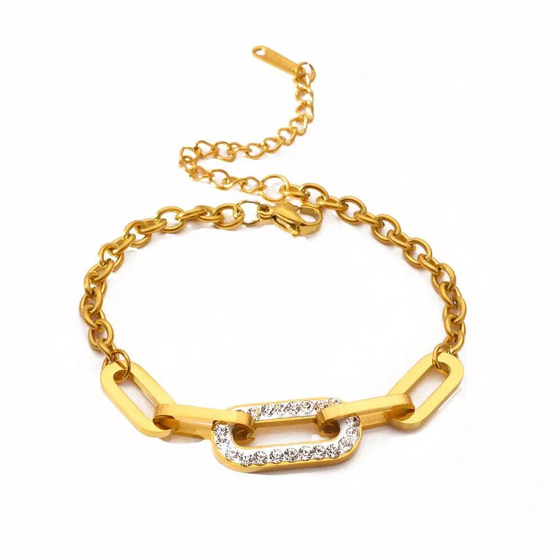 BowLift | Paperclip Diamond Accented Bracelet