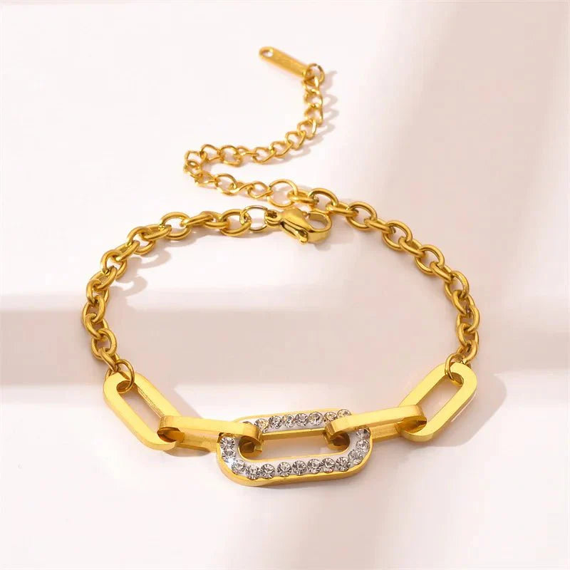 BowLift | Paperclip Diamond Accented Bracelet