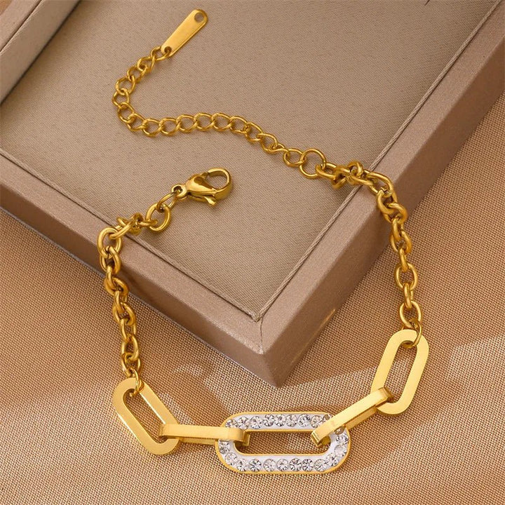 BowLift | Paperclip Diamond Accented Bracelet