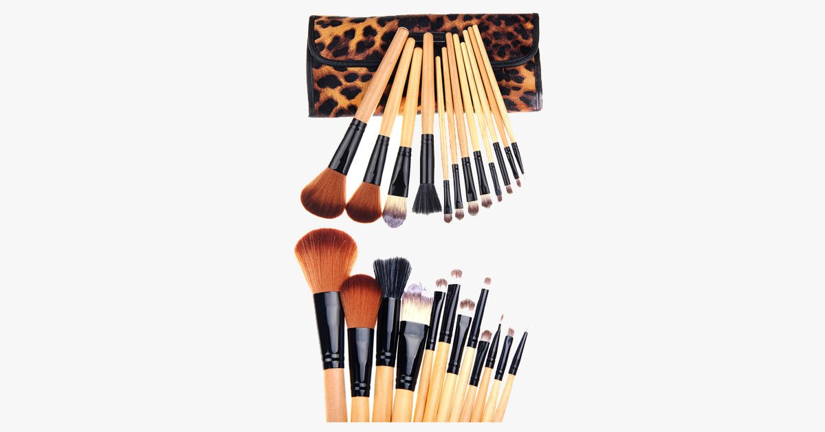 BowLift | 12-piece leopard skin brush set