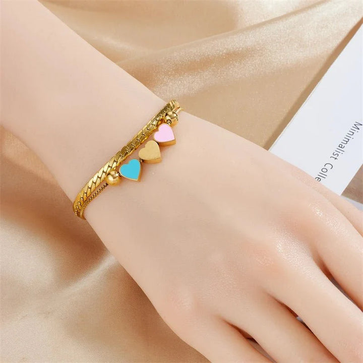 BowLift | Pastel Forever Love Heart Necklace and Bracelet