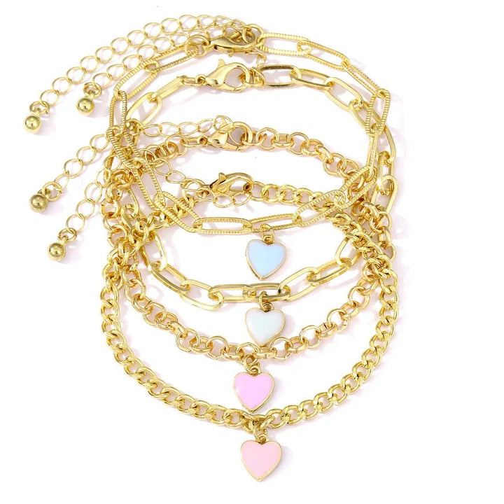 BowLift | Pastel Heart Bracelet Stack