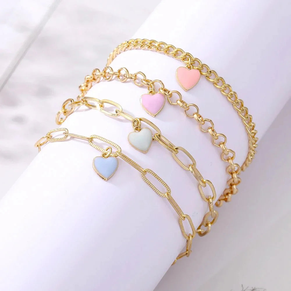 BowLift | Pastel Heart Bracelet Stack