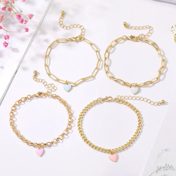 BowLift | Pastel Heart Bracelet Stack