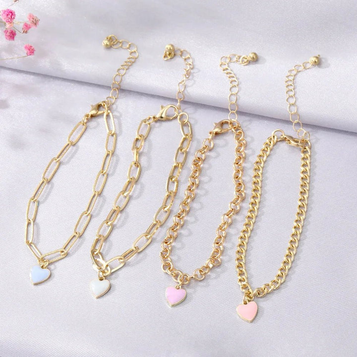 BowLift | Pastel Heart Bracelet Stack