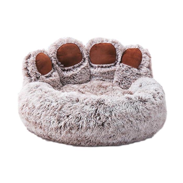 PawCuddle • Plush Paw - Shaped Dog Bed - Dog Bed - BowLift