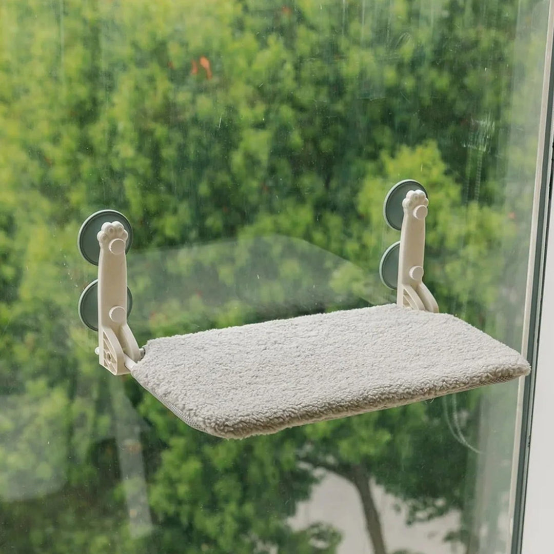 BowLift | PAWPERCH – Foldable Cat Hammock with Wall-Friendly Mount | No-Drill Window Seat