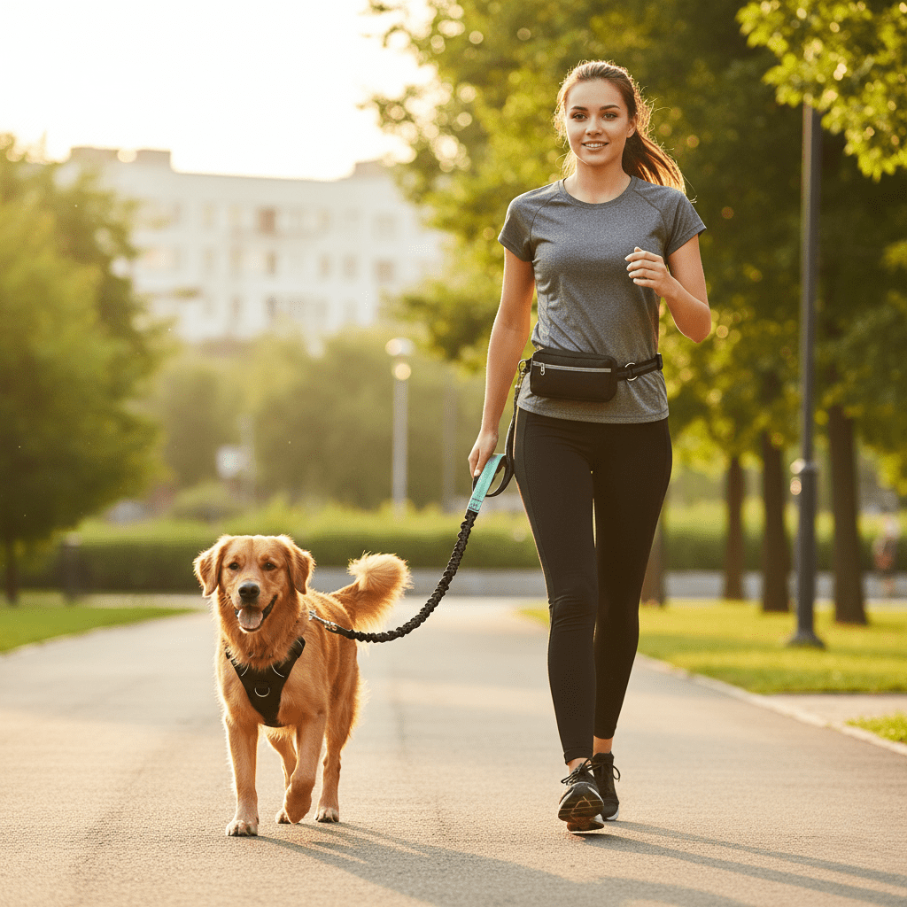 BowLift | PAWRUNNER Freedom Leash – Hands-Free Dog Leash with Padded Handles