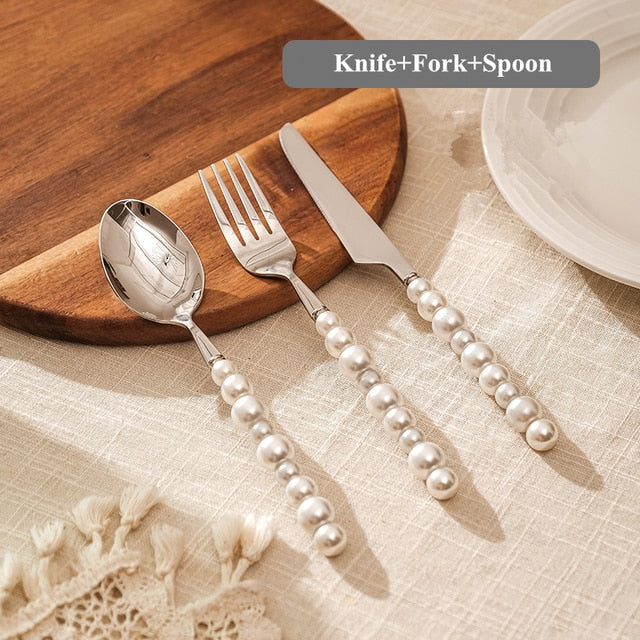 Pearl Cutlery Set Stainless Steel Creativity Flatware Cutlery Set | Bowlift