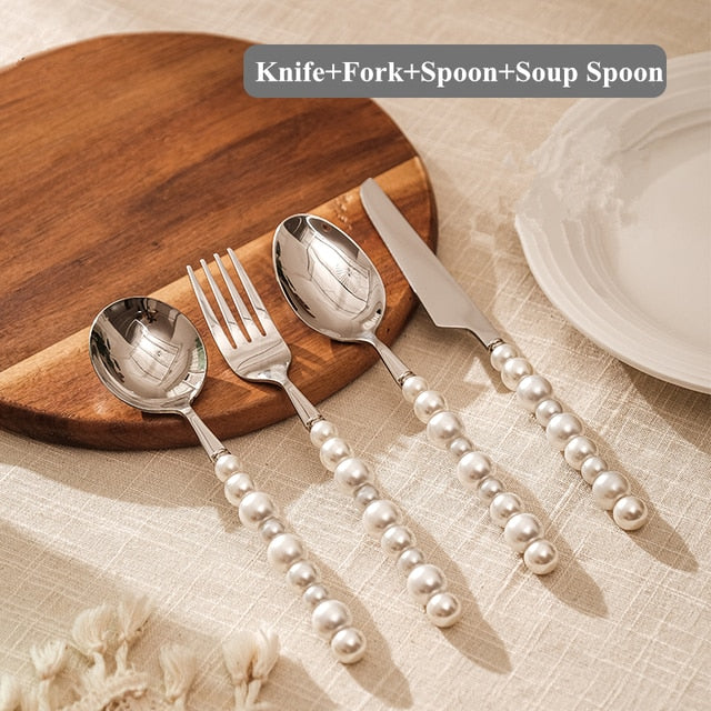 Pearl Cutlery Set Stainless Steel Creativity Flatware Cutlery Set | Bowlift