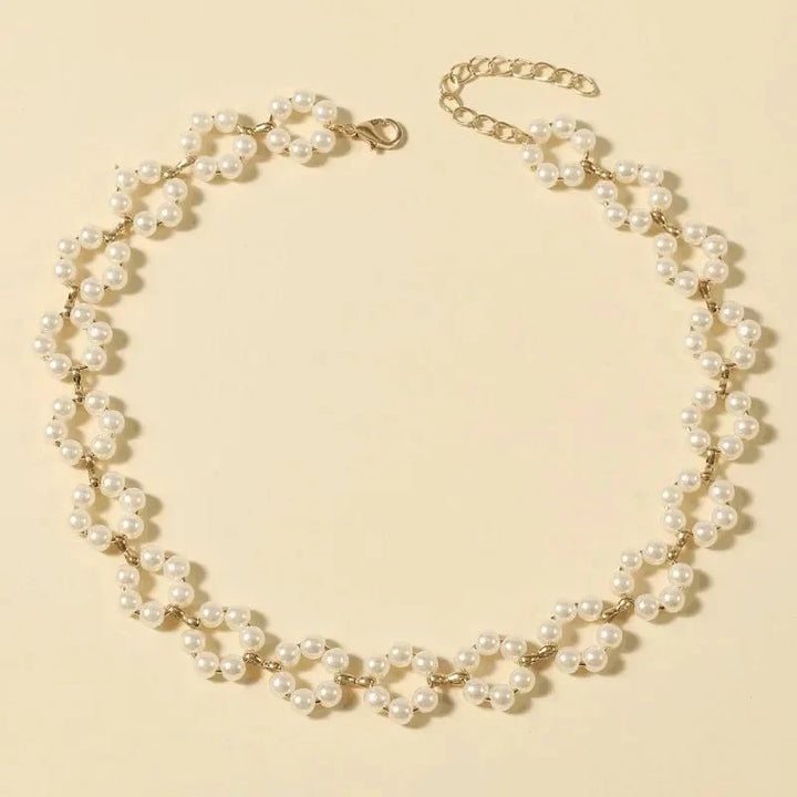 BowLift | Pearl Floral Daisy Choker Necklace