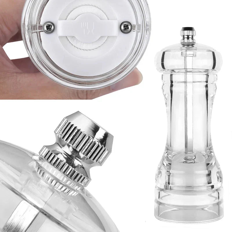 Pepper Grinder Acrylic Salt and Pepper Shakers Adjustable Coarseness | Bowlift
