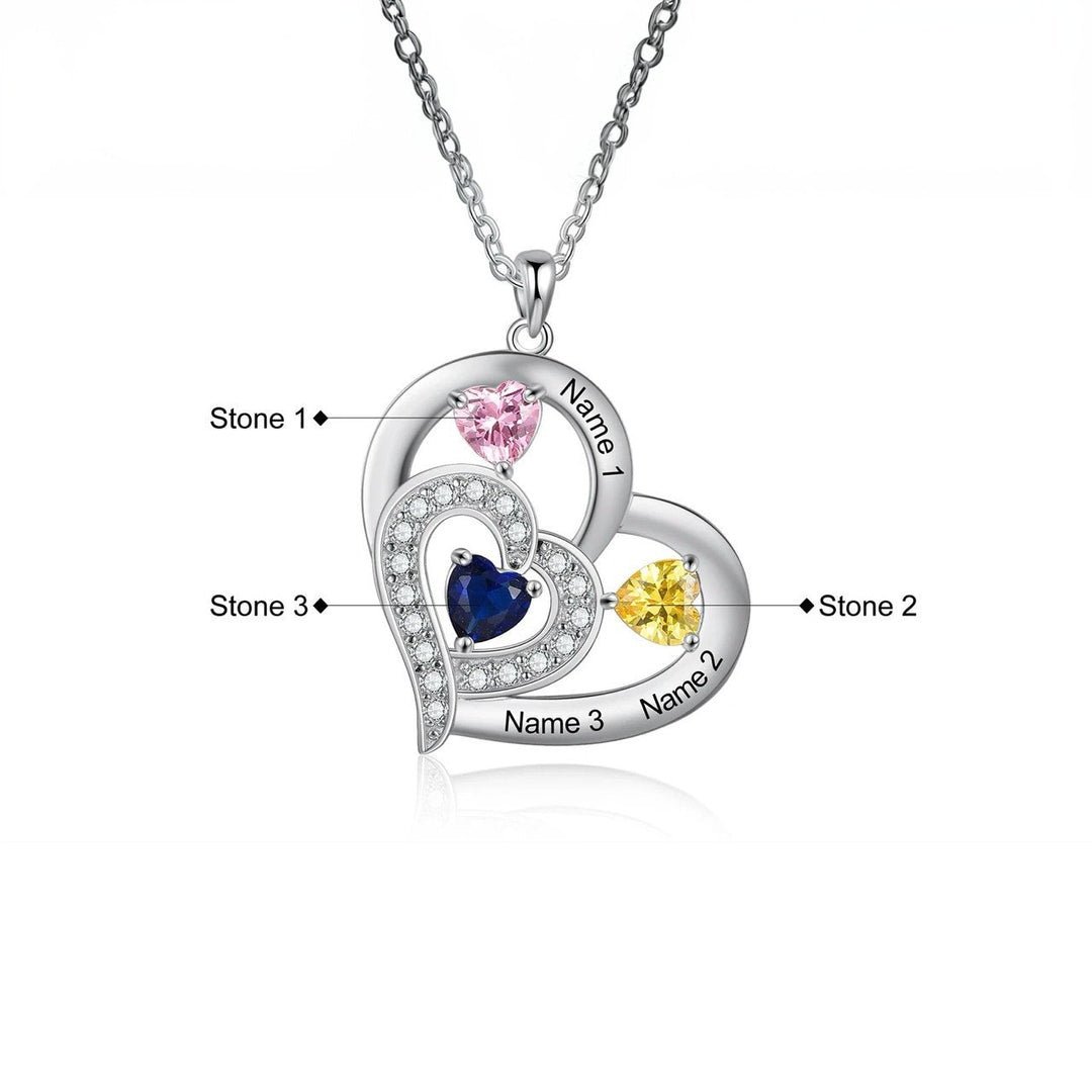 BowLift | Personalized Name & Birthstone Heart Necklace