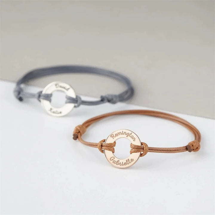 BowLift | Personalized Name Disc Rope Bracelet