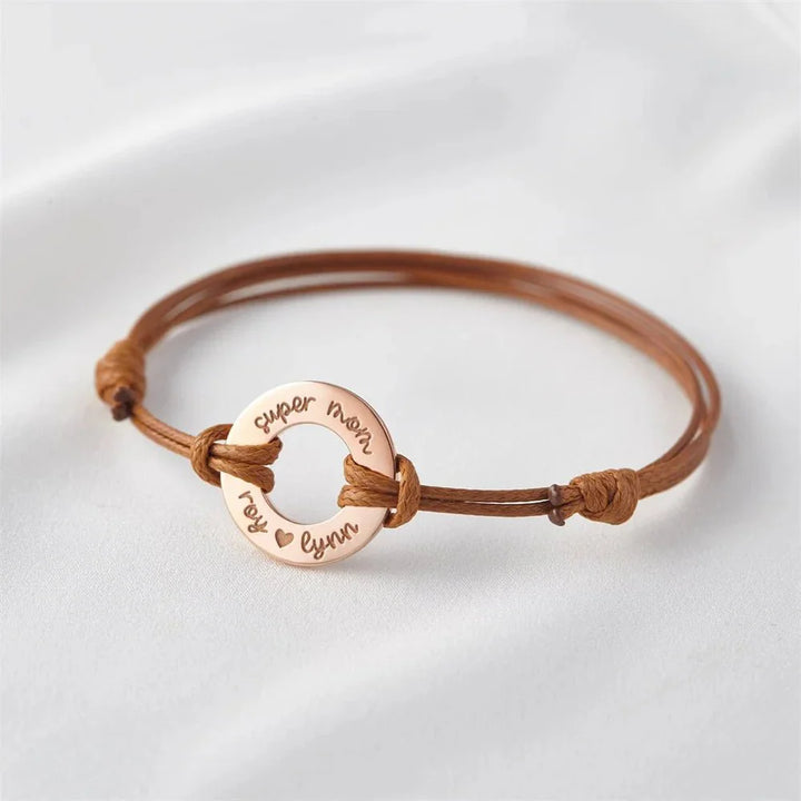 BowLift | Personalized Name Disc Rope Bracelet