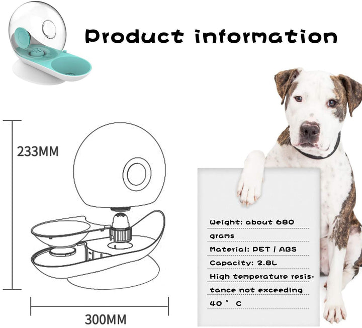 BowLift | Pet Water Fountain Silent Plastic Bowl Dispenser