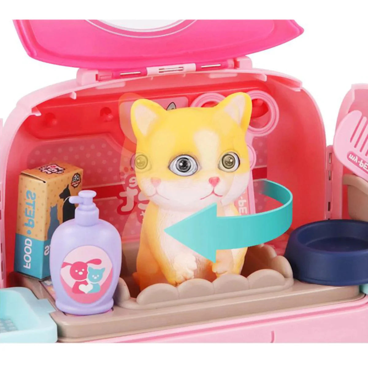 BowLift | Petcare Playset – Portable Vet Role Play Set for Kids with Backpack and 16 Accessories