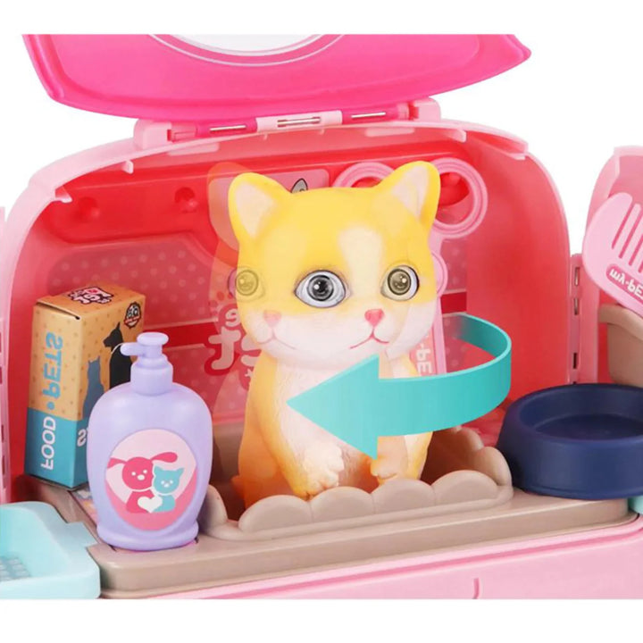 BowLift | Petcare Playset – Portable Vet Role Play Set for Kids with Backpack and 16 Accessories