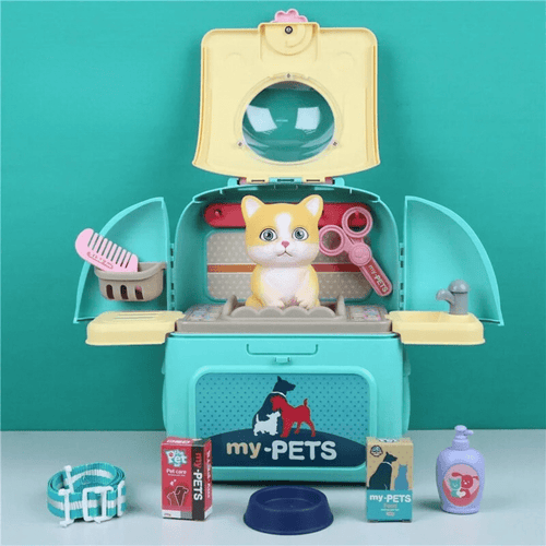 BowLift | Petcare Playset – Portable Vet Role Play Set for Kids with Backpack and 16 Accessories