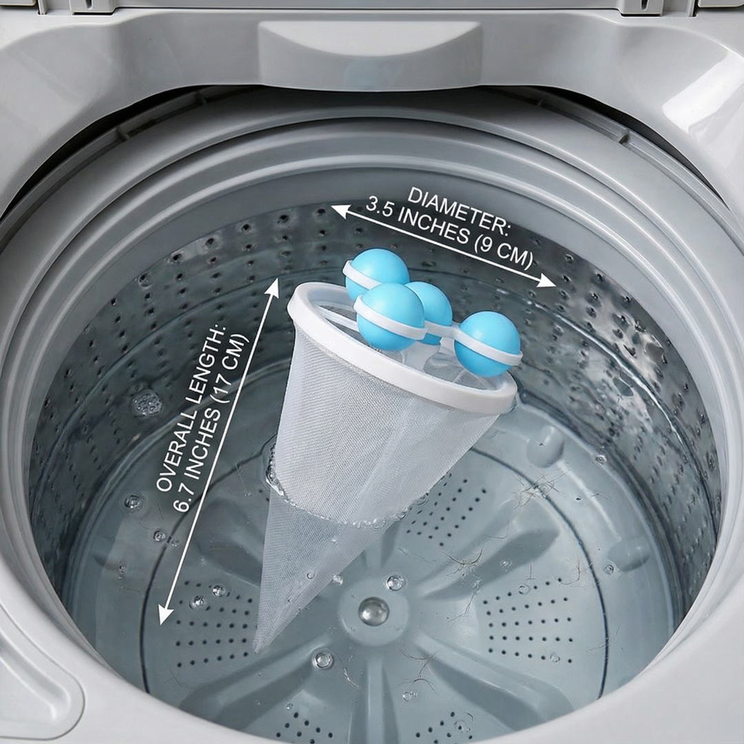 Pet Hair Laundry Filter for Washing Machines – Reusable Mesh Catcher Bowlift