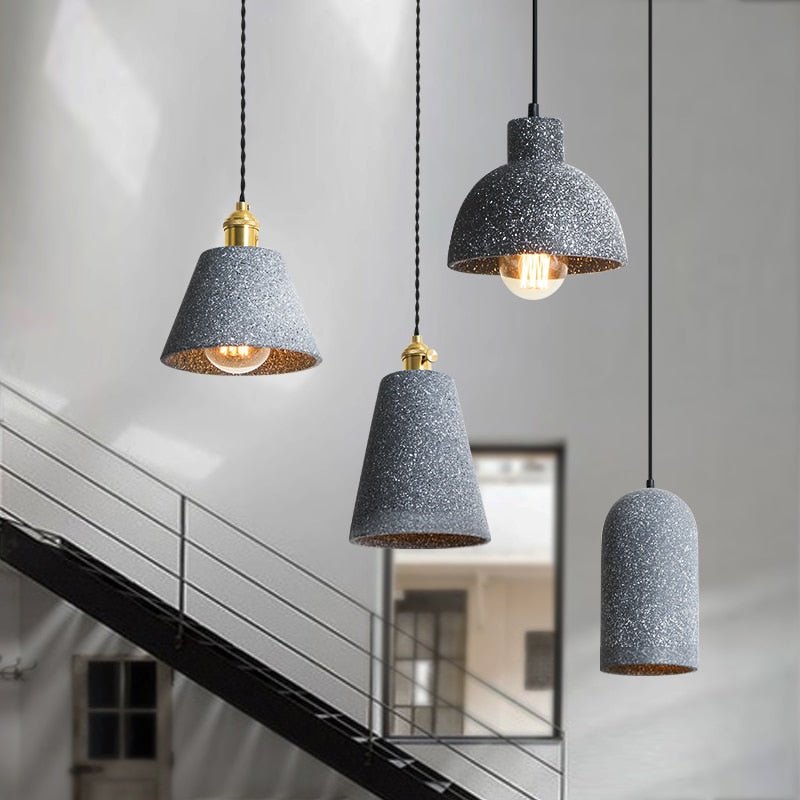 BowLift | UrbanLume – Modern Cement Hanging Lamp