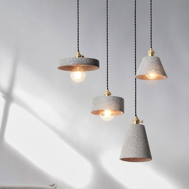 BowLift | UrbanLume – Modern Cement Hanging Lamp