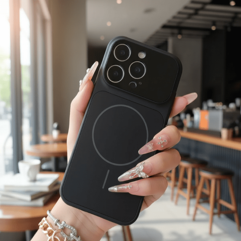 BowLift | PHANTOMSHELL – Slim Frosted Glass MagSafe Case for iPhone