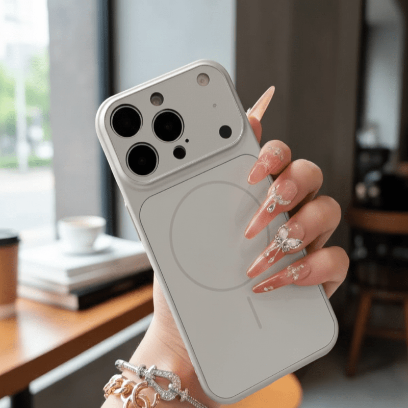 BowLift | PHANTOMSHELL – Slim Frosted Glass MagSafe Case for iPhone