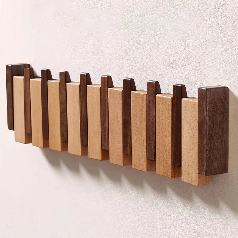 BowLift | WOODSONATA – Handmade Wooden Wall Coat Rack in Piano Style