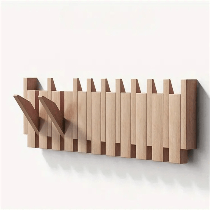 BowLift | WOODSONATA – Handmade Wooden Wall Coat Rack in Piano Style