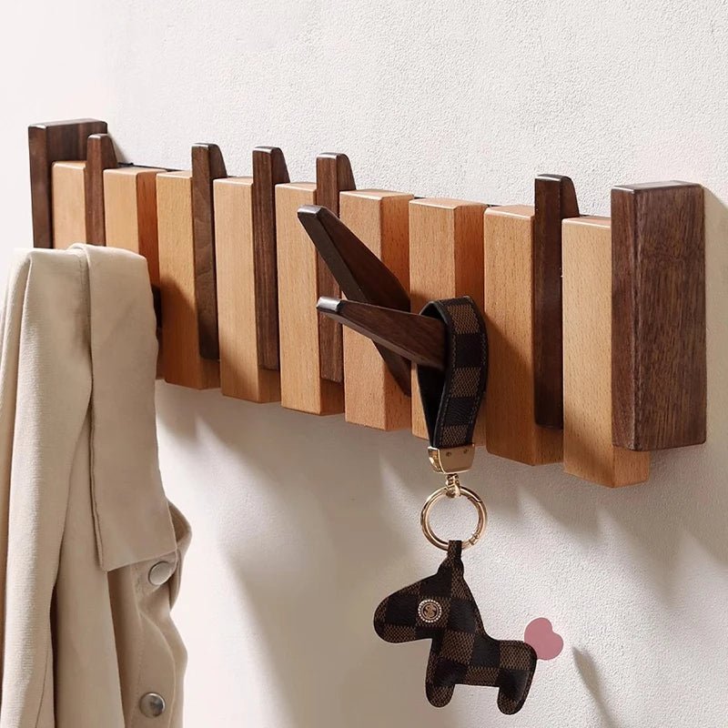 BowLift | WOODSONATA – Handmade Wooden Wall Coat Rack in Piano Style