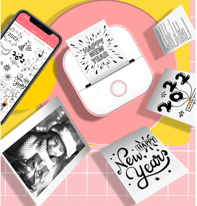 BowLift | PrintAura Mini Pocket Printer | Portable inkless thermal printer for photos, notes, and documents