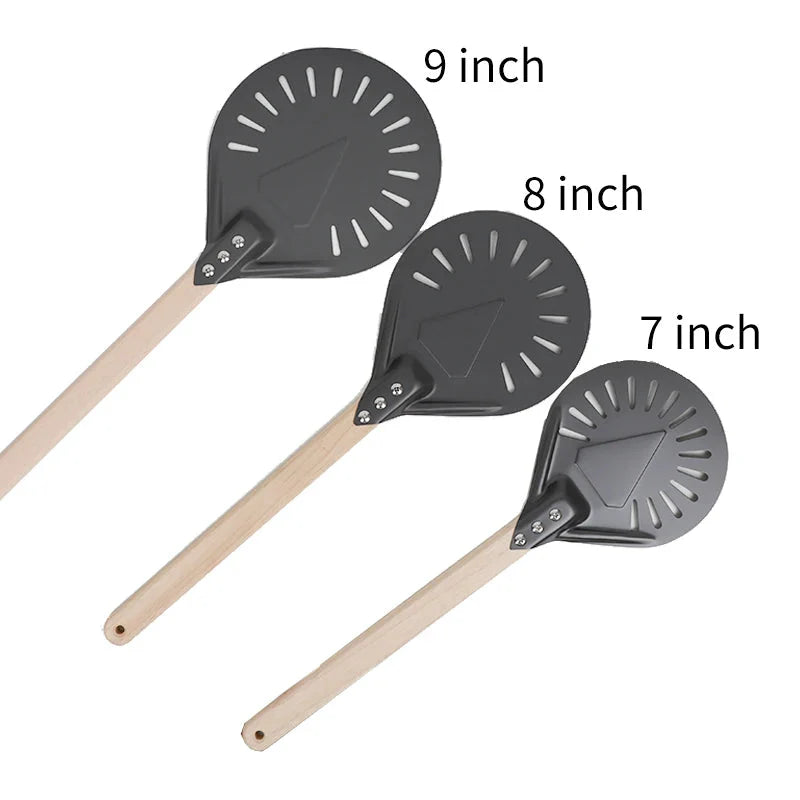 Pizza Shovel Turning Paddle Round Pizza Tool Wooden Handle Nonstick | Bowlift