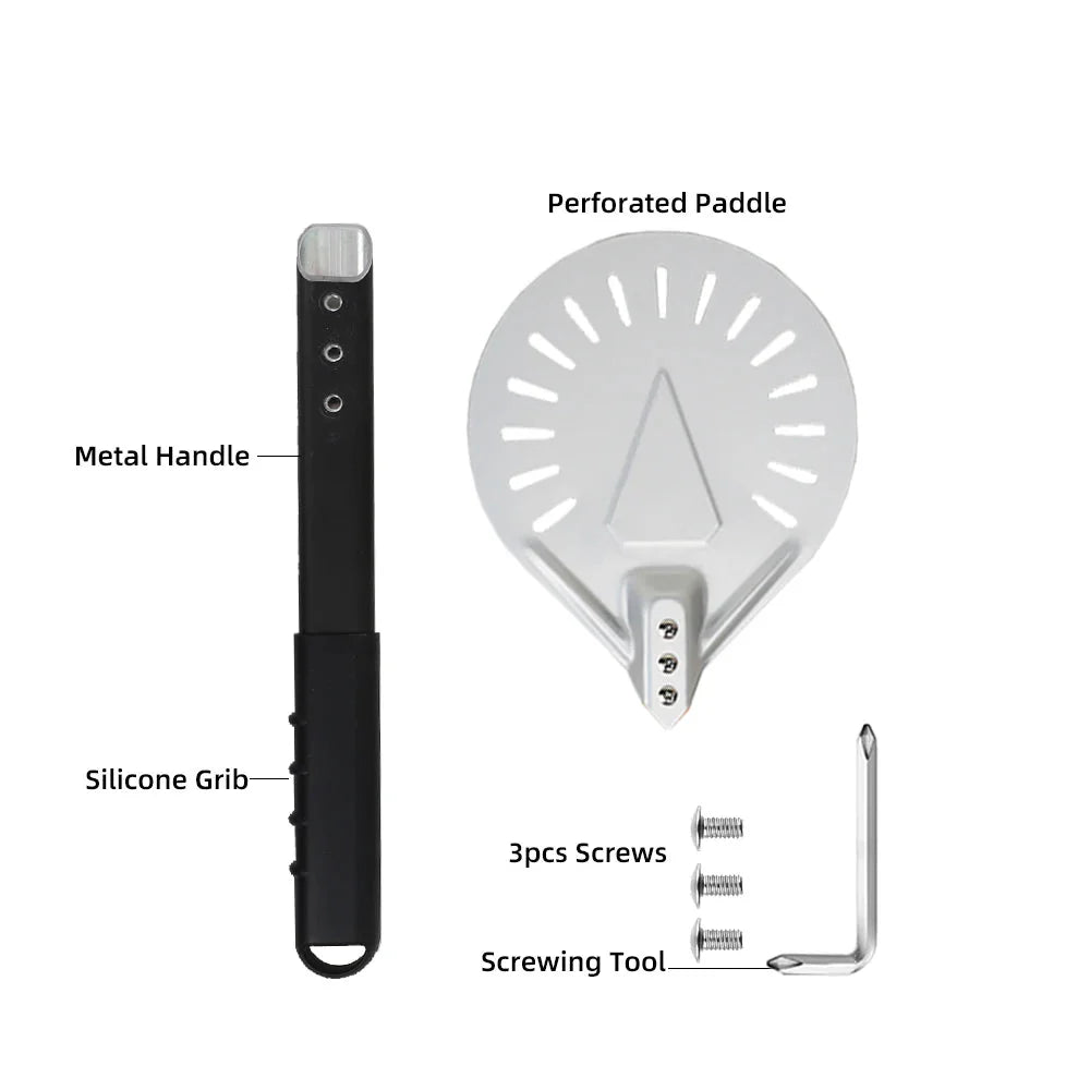 Pizza Shovel Turning Paddle Round Pizza Tool Wooden Handle Nonstick | Bowlift