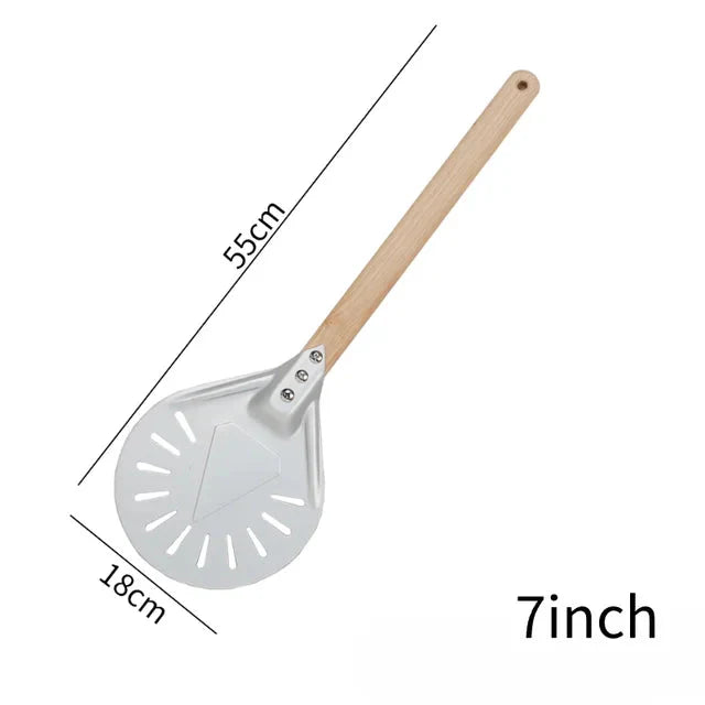Pizza Shovel Turning Paddle Round Pizza Tool Wooden Handle Nonstick | Bowlift