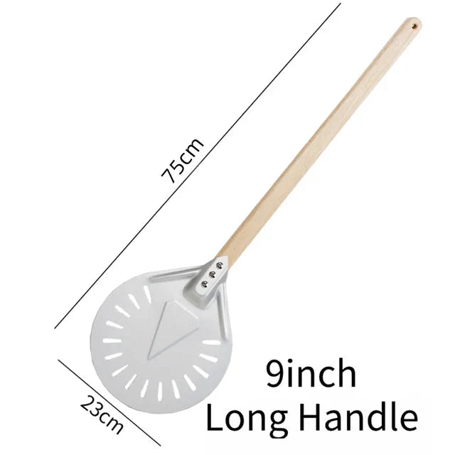 Pizza Shovel Turning Paddle Round Pizza Tool Wooden Handle Nonstick | Bowlift
