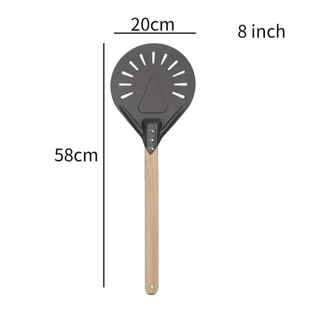 Pizza Shovel Turning Paddle Round Pizza Tool Wooden Handle Nonstick | Bowlift