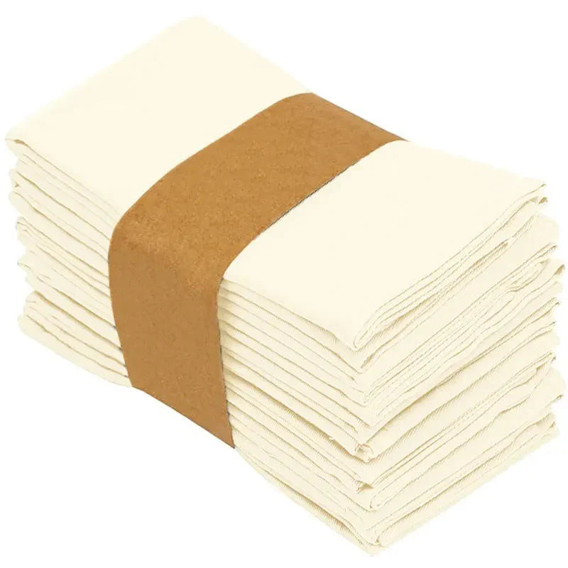 Plain Color Polyester Table Napkins Thickened Reusable Placemats | Bowlift