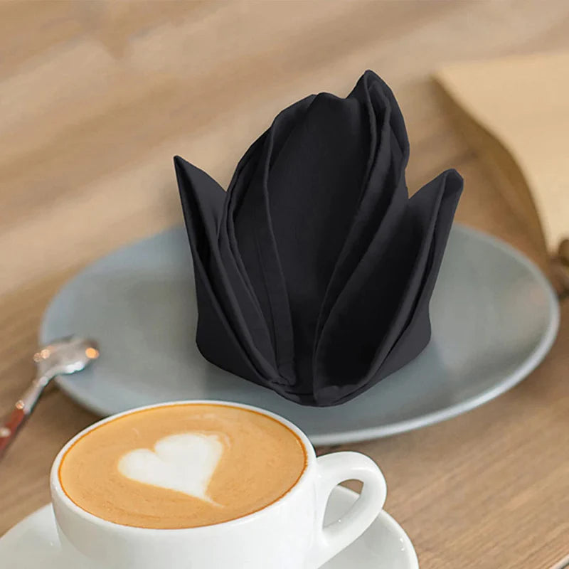 Plain Color Polyester Table Napkins Thickened Reusable Placemats | Bowlift