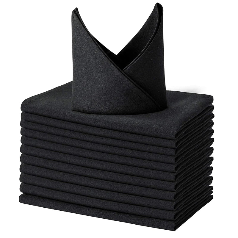 Plain Color Polyester Table Napkins Thickened Reusable Placemats | Bowlift
