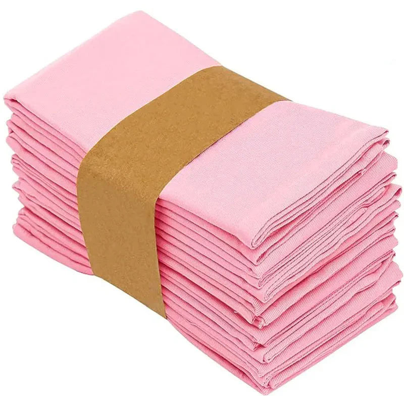 Plain Color Polyester Table Napkins Thickened Reusable Placemats | Bowlift