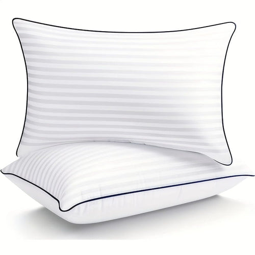 1pc Luxury Hotel Quality Bed Pillow - Cooling & Supportive - Perfect For Bedroom Guest Rooms - Soft Down Alternative Filling For Back, Stomach & Side Sleepers | Bowlift