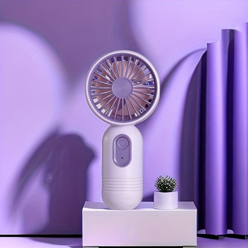 1PC Mini Portable Fan, USB Rechargeable, With 3 Speeds - Handheld Fan For Men And Women - Perfect For Office, Outdoor, Travel, And Camping | Bowlift