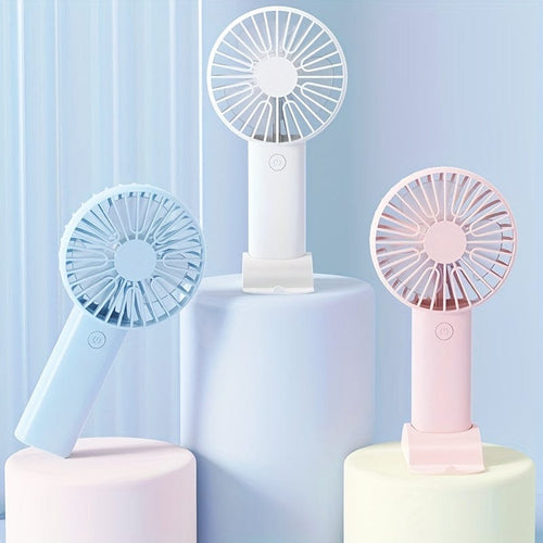 1pc USB Handheld Mini Fan - Portable Electric Fan For Home, Office, And Travel - Rechargeable Battery Operated - Quiet And Powerful Cooling | Bowlift