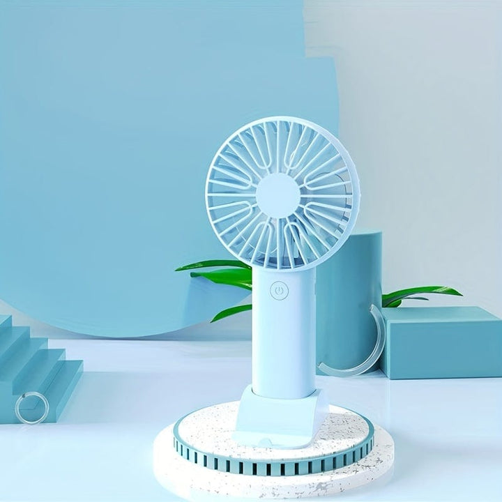 1pc USB Handheld Mini Fan - Portable Electric Fan For Home, Office, And Travel - Rechargeable Battery Operated - Quiet And Powerful Cooling | Bowlift