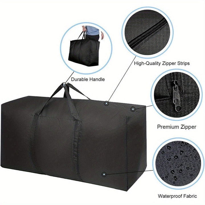 BowLift | 2 Pieces Large Capacity Moving Bag, With Strong Zippers & Carry Handles, Storage Bag For Clothing, Moving Supplies, Space Saving Storage Bag Organizer, Suitable For Moves, Travel, Packing