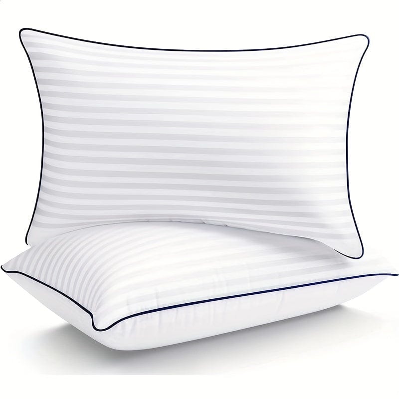 1pc Luxury Hotel Quality Bed Pillow - Cooling & Supportive - Perfect For Bedroom Guest Rooms - Soft Down Alternative Filling For Back, Stomach & Side Sleepers | Bowlift