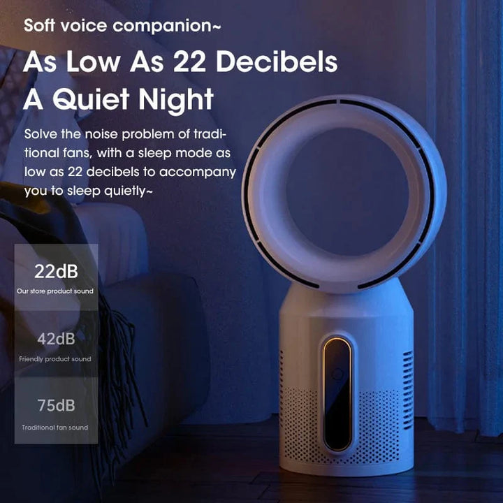 Desktop Bladeless Electric Fan Table Fan 5 Speed Tower Fan For Baby Cooler Air Conditioner USB Rechargeable Cooler Fan | Bowlift